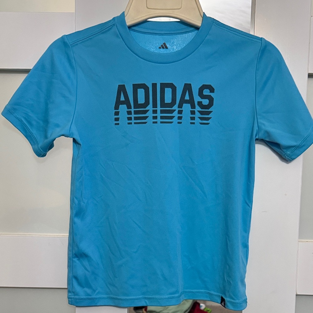 adidas Turquoise Athletic Tee with Black Logo